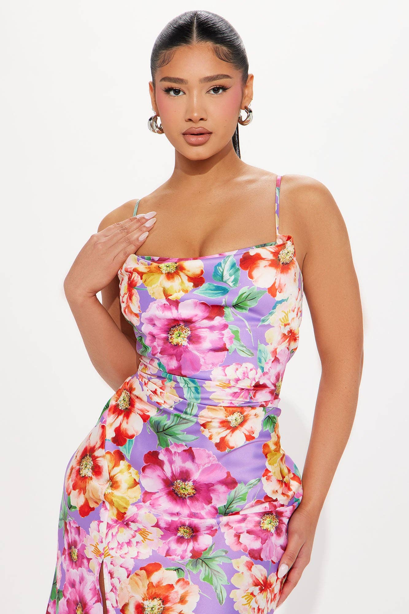 Clarissa FLORAL PRINT MIDI DRESS