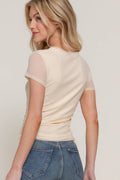 Luxe Shirring Mesh Top