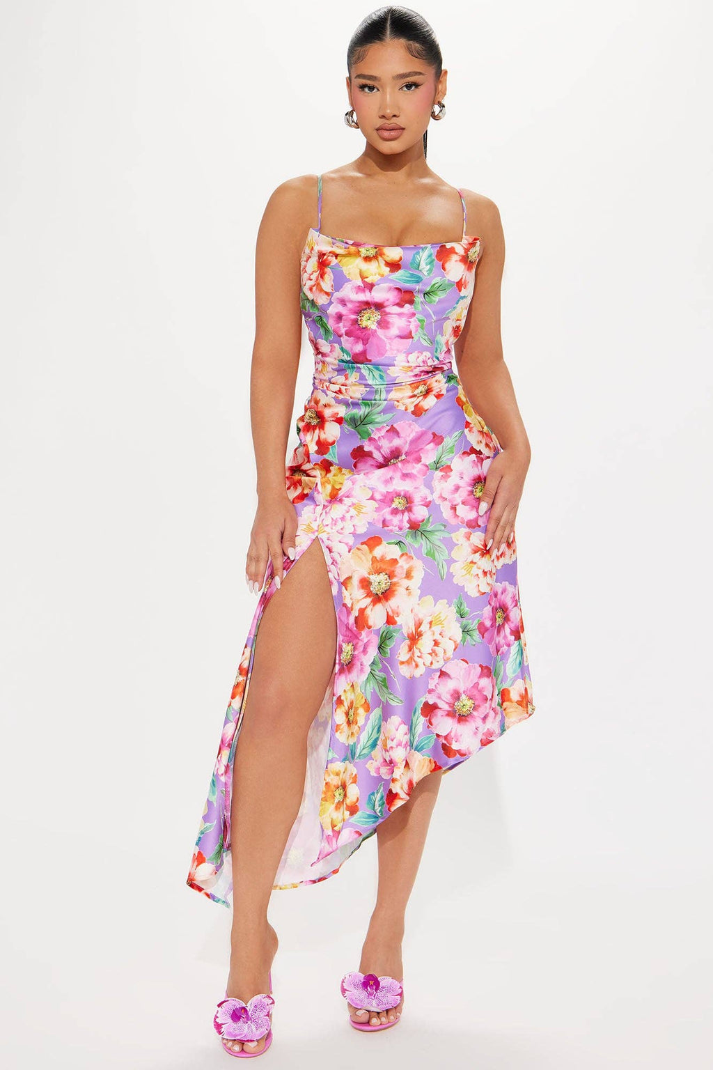 Clarissa FLORAL PRINT MIDI DRESS