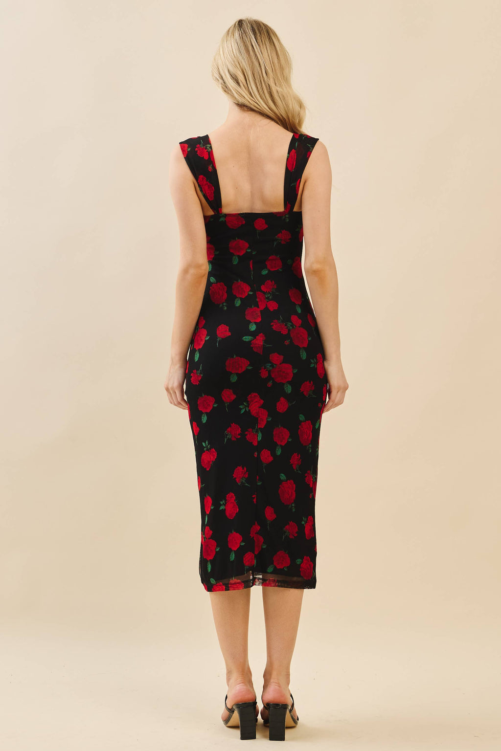 Lucy SWEETHEART BUSTIER PRINT MIDI DRESS